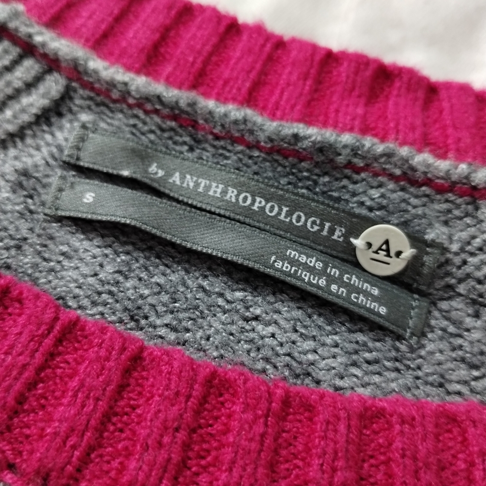 Anthropologie Womens Rebekah Viscose Tunic Color Block Sweater size S Grungecore - Picture 10 of 12